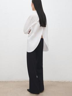 Mango Brini Stripe Trousers, Navy - view 2, Navy