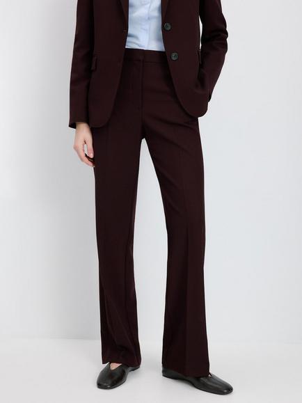 Mango Bergen Tailored Trousers, Dark Red, Dark Red