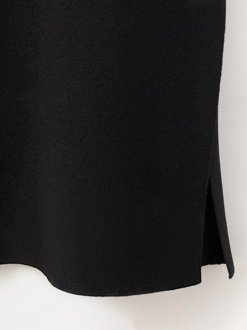 Product image 4 of 6, which shows Mango Sofis Slit Detail Knit Trousers, Black, L