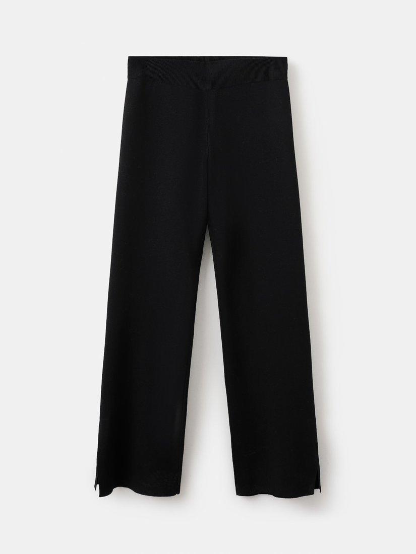 Product image 5 of 6, which shows Mango Sofis Slit Detail Knit Trousers, Black, L
