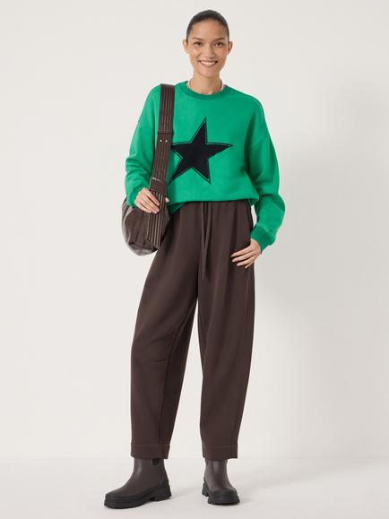 HUSH Embroidered Graphic Sweatshirt, Bright Green - view 2, Bright Green