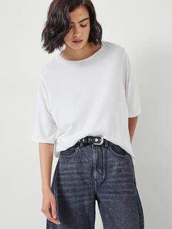 HUSH Reece Drape T-Shirt, White