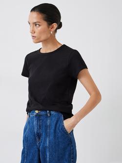 HUSH Crew Neck Slim Fit T-Shirt, Black, Black