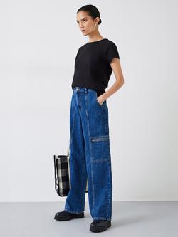 HUSH Crew Neck Slim Fit T-Shirt, Black - view 2, Black