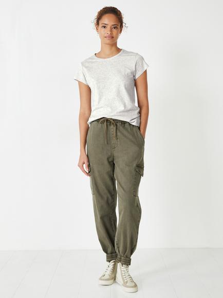HUSH Crew Neck Slim Fit T-Shirt, Light Grey, Light Grey