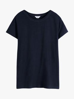 HUSH Crew Neck Slim Fit T-Shirt, Midnight, Midnight