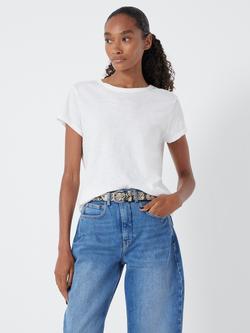 HUSH Crew Neck Slim Fit T-Shirt, White, White