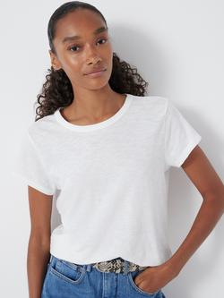 HUSH Crew Neck Slim Fit T-Shirt, White - view 2, White