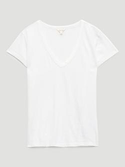 HUSH V-Neck Slub T-Shirt, White