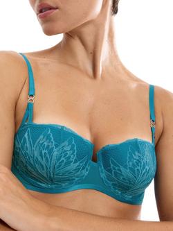 Triumph Crazy Stupid Love Underwired Balconette Bra, Arizona Blue