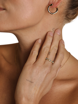 Astrid & Miyu Opal Pear Band Ring, Gold - view 2, Gold/Multi