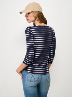 Crew Clothing Essential Breton Stripe Top, Blue/Multi - view 2, Blue/Multi