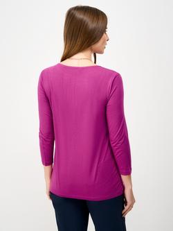 Crew Clothing Jemma Boat Neck Top - view 2, Raspberry Pink