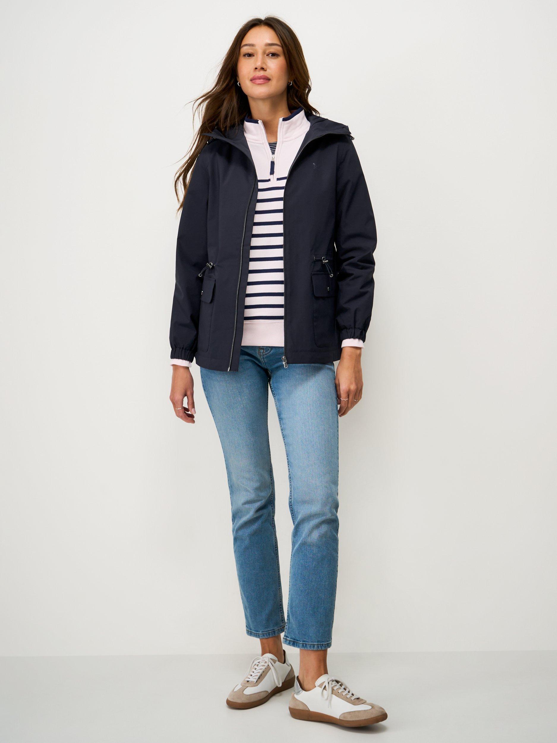 Product image 3 of 5, which shows Crew Clothing Waterproof Raincoat, Navy Blue, 10