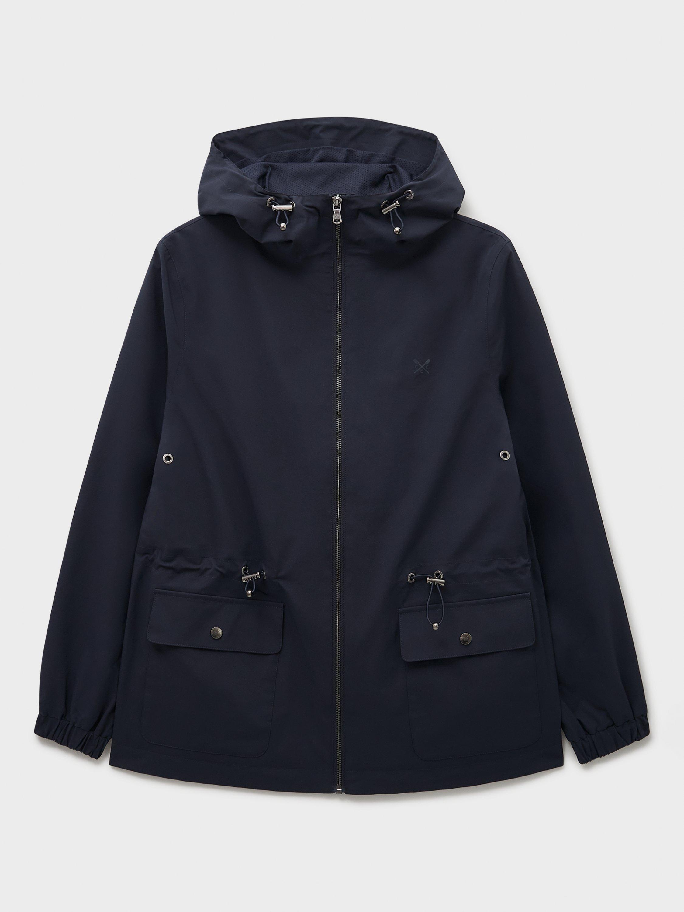 Product image 5 of 5, which shows Crew Clothing Waterproof Raincoat, Navy Blue, 10