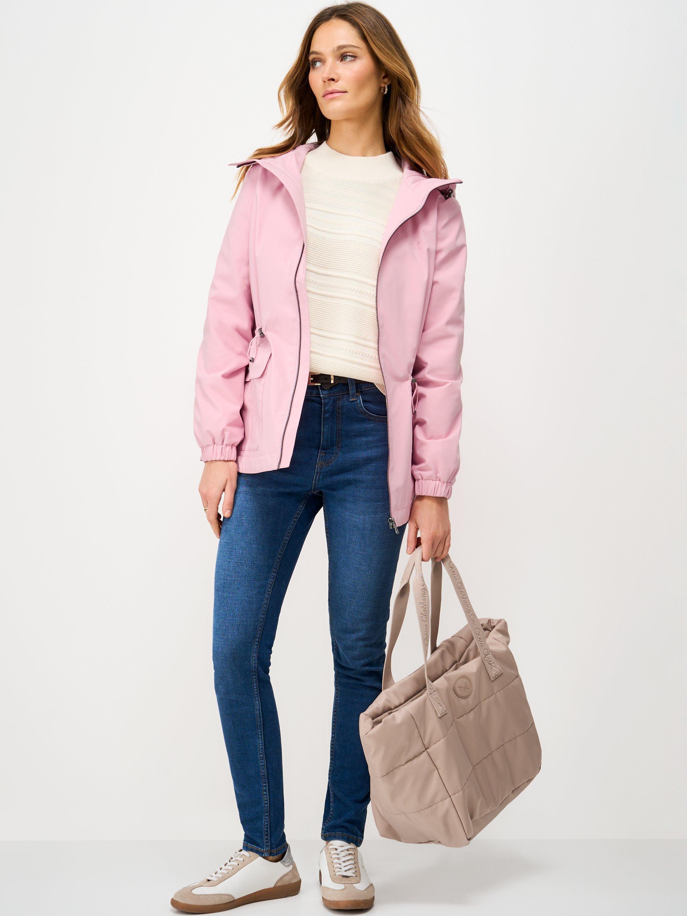 Product image 3 of 5, which shows Crew Clothing Waterproof Raincoat, Pastel Pink, 8