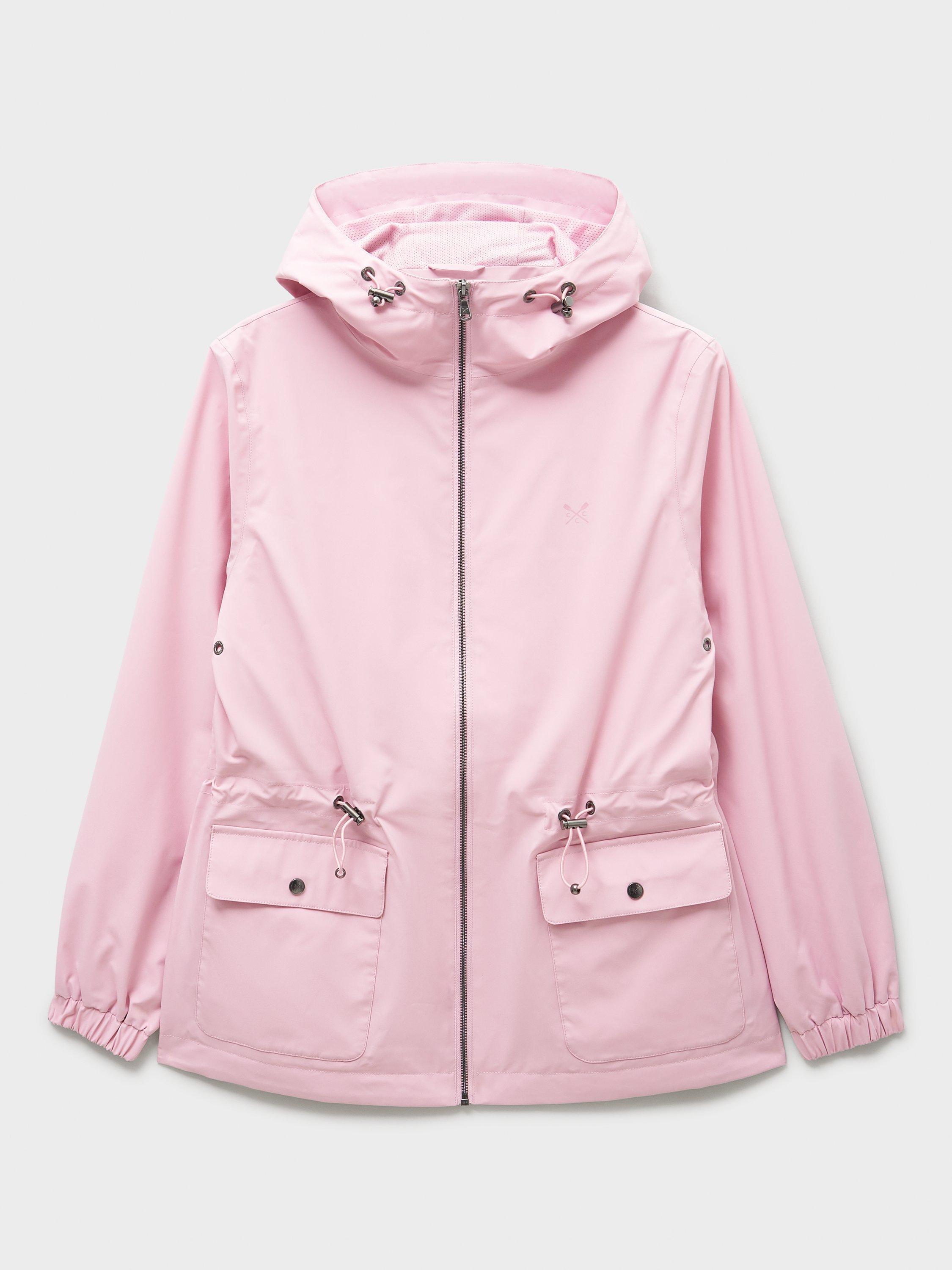 Product image 5 of 5, which shows Crew Clothing Waterproof Raincoat, Pastel Pink, 8