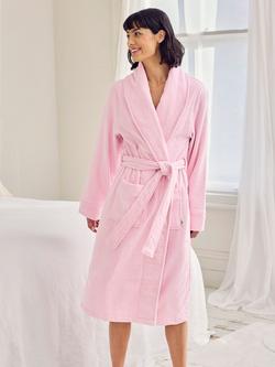 Chelsea Peers Good Morning Towelling Dressing Gown, Pink, Pink