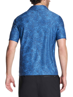 Skechers GO DRI All Day Printed Polo Shirt, Blue - view 2, Blue