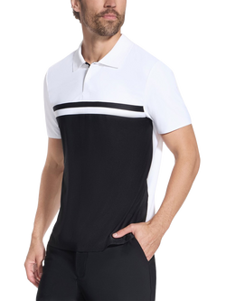 Skechers Ace Tour Polo Shirt, White/Black, White/Black