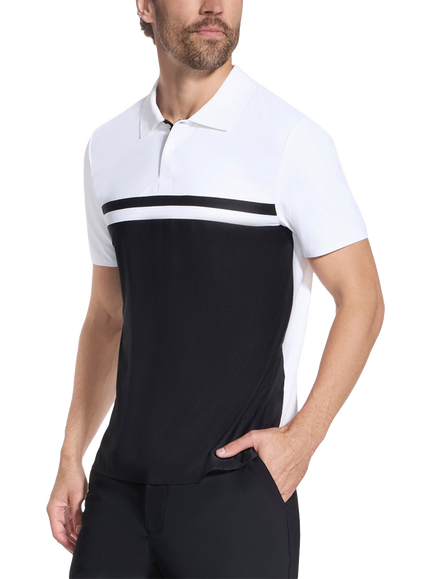 Skechers Ace Tour Polo Shirt, White/Black, White/Black
