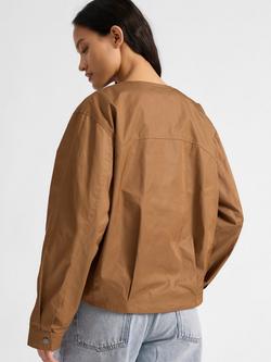 Albaray Pleated Hem Jacket, Tan - view 2, Tan