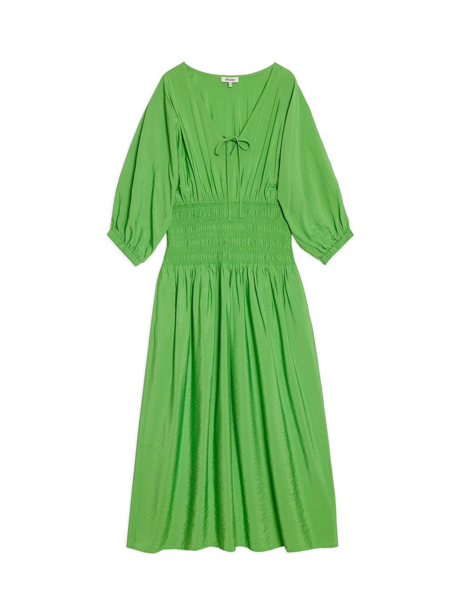 Product image 4 of 4, which shows Albaray Air Flow Midi Dress, Green, 8