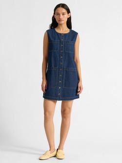 Albaray Sleeveless Denim Mini Dress, Indigo, Indigo