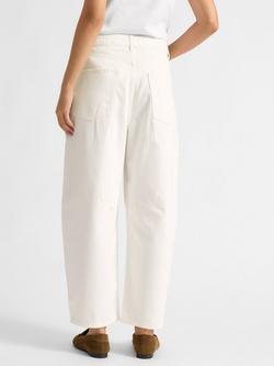 Albaray Mid Rise Barrel Leg Jeans, White - view 2, White