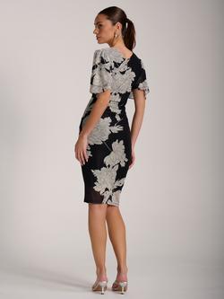 Jolie Moi Angel Sleeve Mesh Dress - view 2, Beige