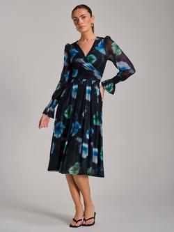 Jolie Moi Printed Mesh Midi Dress, Multi