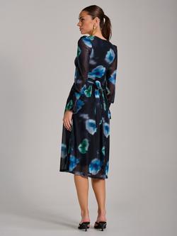 Jolie Moi Printed Mesh Midi Dress - view 2, Multi