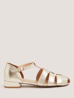 Monsoon Bobbi Fisherman Sandals, Gold, Gold