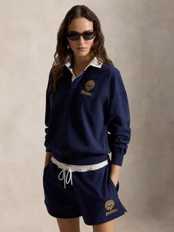 Polo Ralph Lauren Wimbledon 2026 Rugby Shirt, Refined Navy Multi, Refined Navy Multi