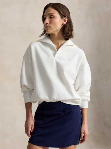 Polo Ralph Lauren Wimbledon 2026 Cotton Blend Fleece Jumper, White - view 2, White