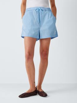 Polo Ralph Lauren Wimbledon 2026 Striped Cotton Drawcord Waist Shorts, Blue, Blue