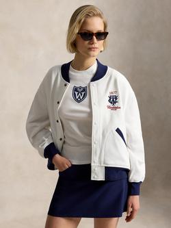 Polo Ralph Lauren Wimbledon 2026 Knit Bomber Jacket, White, White