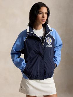 Polo Ralph Lauren Wimbledon 2026 Windbreaker Jacket, Refined Navy/Multi, Refined Navy Multi