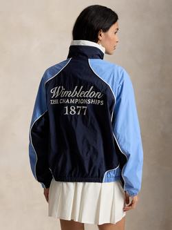Polo Ralph Lauren Wimbledon 2026 Windbreaker Jacket, Refined Navy/Multi - view 2, Refined Navy Multi