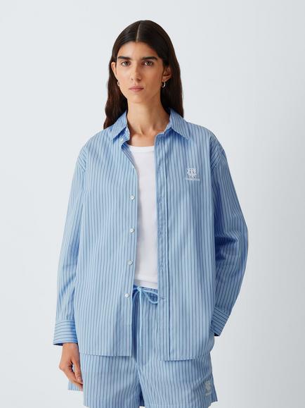 Polo Ralph Lauren Wimbledon 2026 Striped Cotton Shirt, Blue, Blue