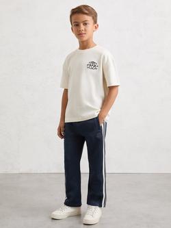 Reiss Kids' Foster Monogram Side Stripe Joggers - view 2, Navy Blue