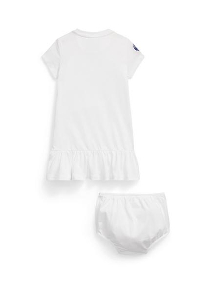 Ralph Lauren Baby Wimbledon 2026 Short Sleeve Dress, White - view 2, White