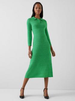 L.K.Bennett Amary Wool Rich Midi Dress, Emerald, Emerald