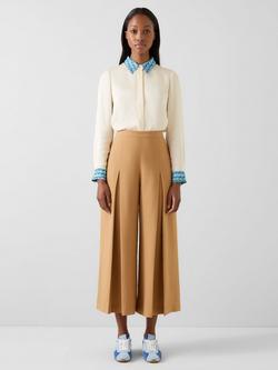 L.K.Bennett Leoni Wave Collar Top, Cream/Multi, Cream/Multi