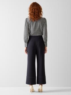 L.K.Bennett Sonya Gingham Shirt, Mul-cream - view 2, Mul-cream