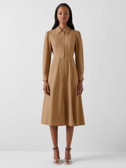 L.K.Bennett Plum Shirt Midi Dress, Camel, Camel