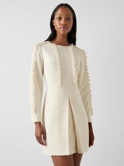 L.K.Bennett Penny Spot Trim Dress, Cream, Cream