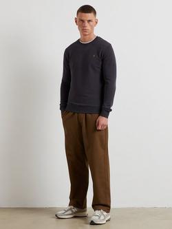 Farah Tim Crew Neck Organic Cotton Jumper - view 2, Submarine Grey