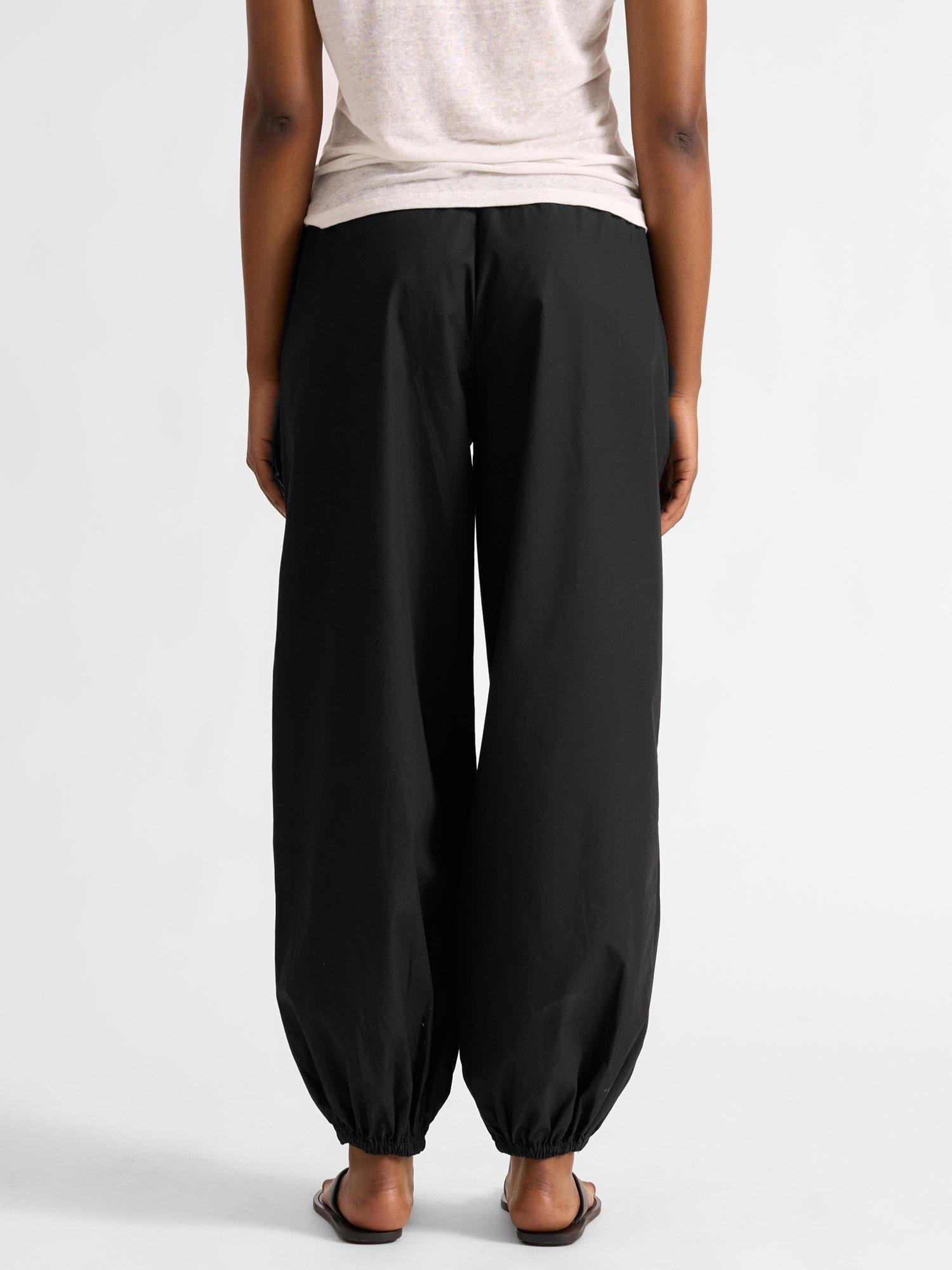 Product image 2 of 5, which shows Albaray Elasticated Hem Balloon Trousers, Black, 8
