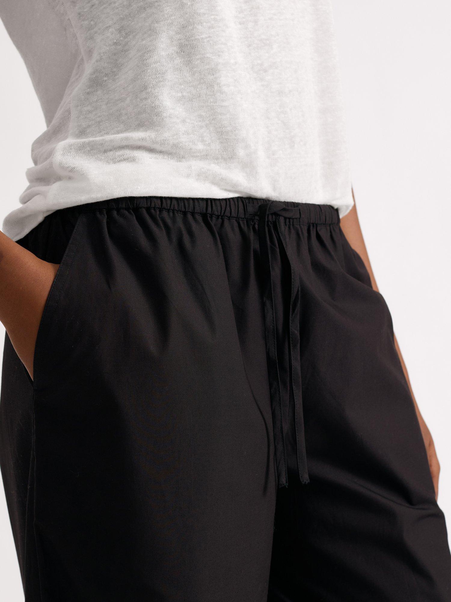 Product image 3 of 5, which shows Albaray Elasticated Hem Balloon Trousers, Black, 8